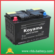 74ah 12V Europäische Standardbatterie / Akkumulator